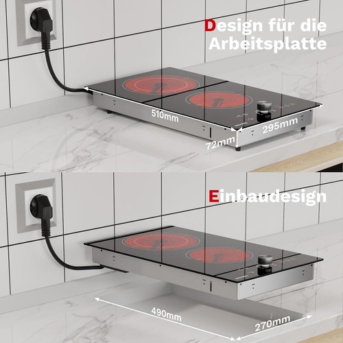 Kochfeld glaskeramik doppel - glaskeramik,