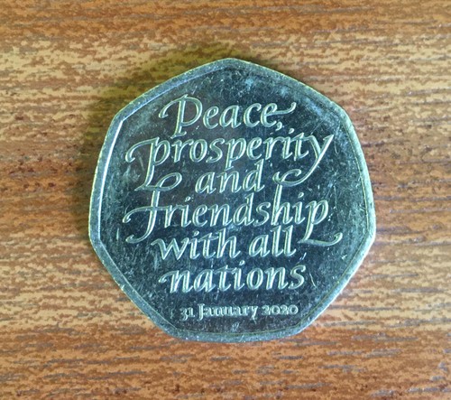 50p münze 2020 - münze, austritt