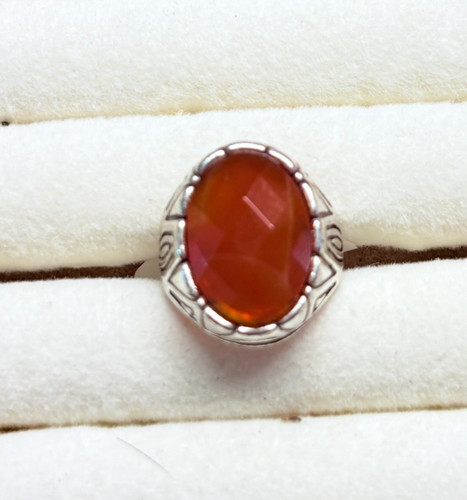 Unisex kupfer rot achat - rot, oval