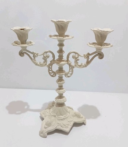 Vintage kerzenleuchter weiß - kerzenleuchter,