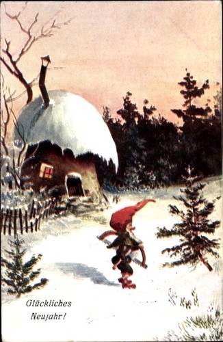 Glückwunsch neujahr - ak,
