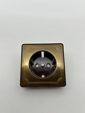 Merten Antik alte Ausf. antikmessing Messing brüniert Abdeckung Schuko Steckdose