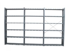 H2540 T290 L4000 Meta Clip Fachbodenregal 3 Felder Lagerregal Metallregal