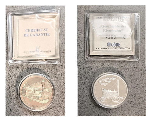 Switzerland coin medal railway - switzerland,
