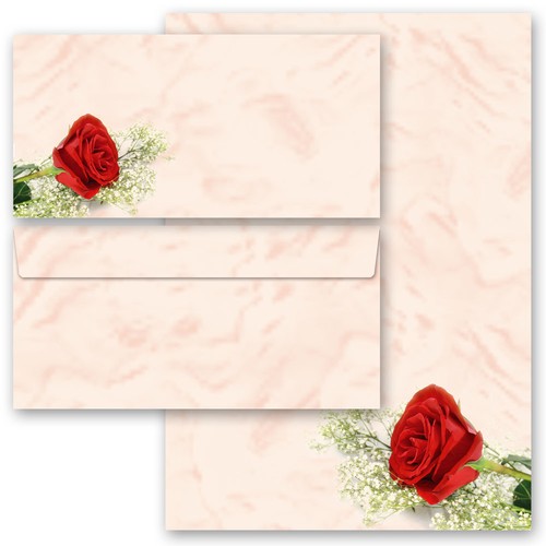 Motiv briefpapier set - motiv-briefpapier-set, rote