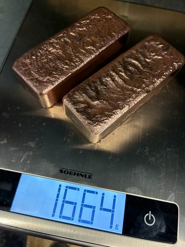 Kupferbarren 6kg aus - -,
