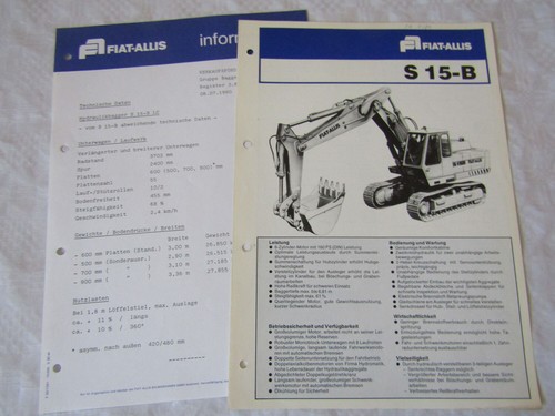 Prospekt fiat allis s15 - prospekt, s15-b