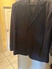 Herrenanzug Set Gr. 58 Dunkelblau Nadelstreifen Herren Casual-Anzug