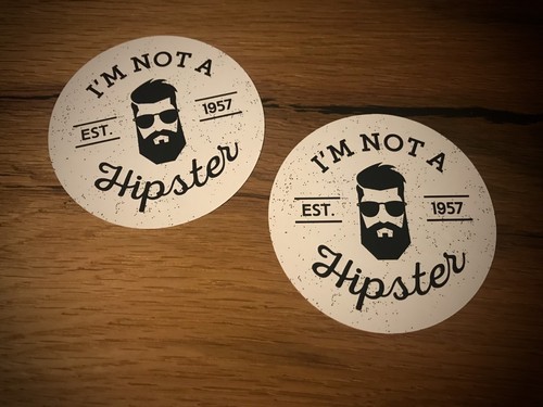 Hipster aufkleber - 2x,