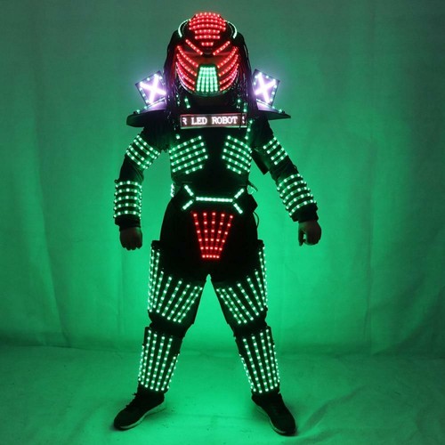 Led roboter kostüm predator - led,