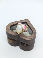 Grober Faux Opal Ring mit rosa