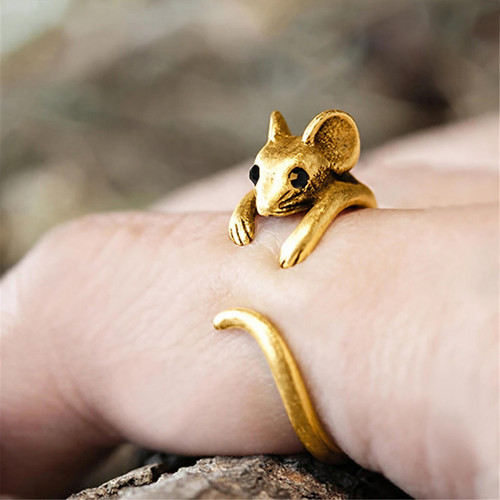 Maus ring goldfarben - ring, –