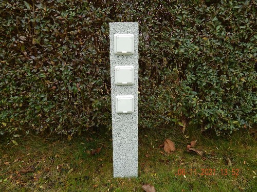Gartensteckdose granit stele - gartensteckdose,