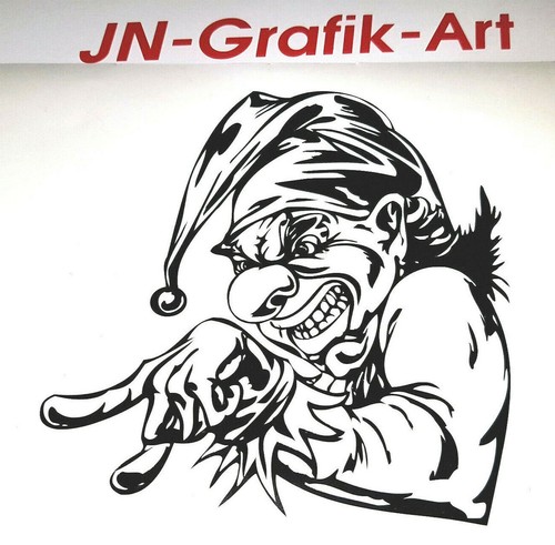 Clown joker aufkleber auto - clown,