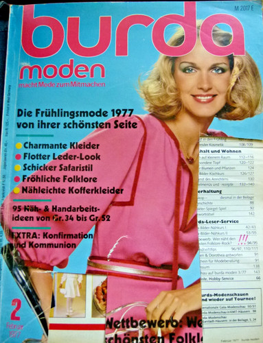 Altes burda modeheft ausgabe - altes,