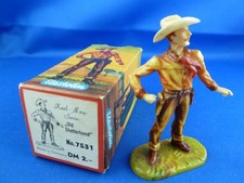 Elastolin 7cm Wildwest Cowboy Nr.7531 "Old Shatterhand" Bem.1 + OVP Karton Box