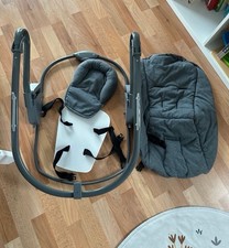 Hauck Babywippe Hochstuhl Grau Grey Newborn 5 Punkt Gurt PEEMIUM Alpha+