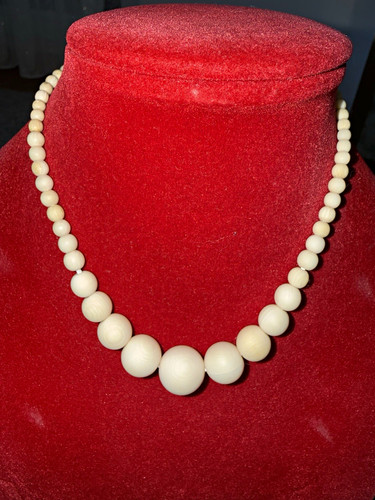 Cremefarbene perlenkette - cremefarbene,