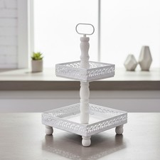 Etagere Weiß 2 Stöckig