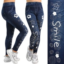 Mädchen Kinder Leggings Smile