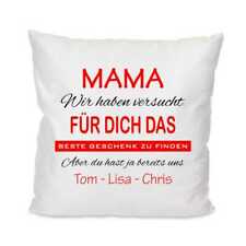 Personalisiertes Kissen MAMA PAPA OMA OPA Wunschnamen Geschenk Muttertag