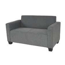 B-Ware 2er Sofa Couch Lyon Loungesofa Stoff/Textil grau