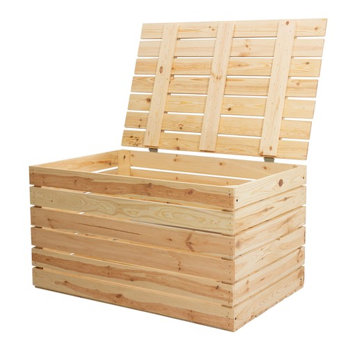 Grosse holztruhe 80er natur - 80er,
