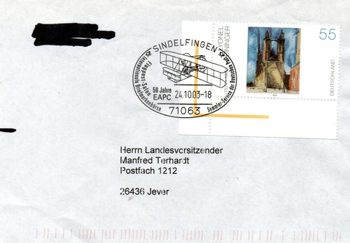 Bedarfsbrief mit sonderstempel - mit,