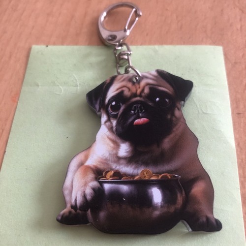 Schlüsselanhänger mops hund - mops,