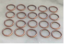 20 Stück Bandringe für Orden in Kupfer- Bronzeausführung  gedunkelt, patiniert