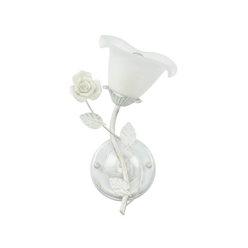 Wandleuchte shabby weiß - weiß, glas