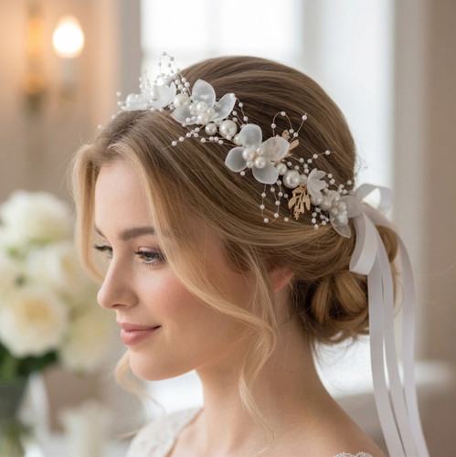 Edle braut haarranke gold mit - edle,