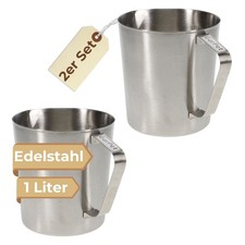2er Set Messbecher Edelstahl