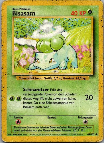 Pokémon bisasam 102 base - bisasam,