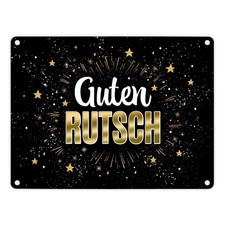 Guten rutsch metallschild mit - guten,