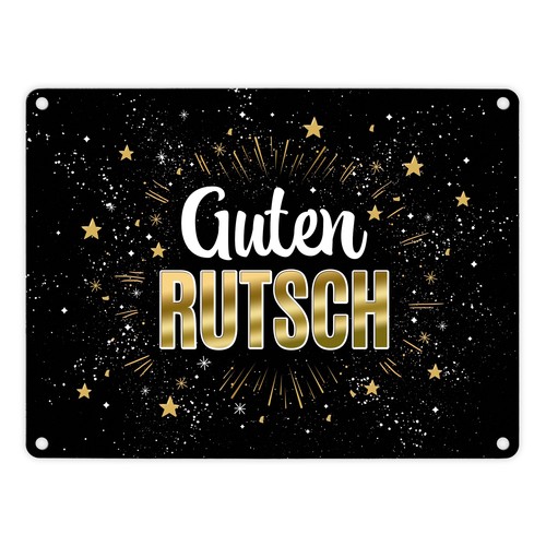 Guten rutsch metallschild mit - guten,
