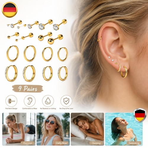 Creolen ohrringe set - creolen, paar