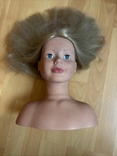 Götz Schmink Kopf Modell Puppe blond Echt Haar 