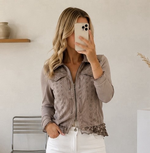 Tredy jacke jeansjacke - jacke, rosa