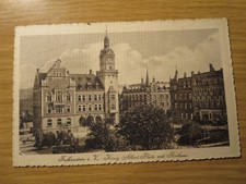 AK Falkenstein im Vogtland , König Albert Platz mit Rathaus , gelaufen 1913