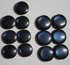14 blau schillernde Knöpfe -