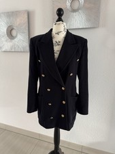 Luxuriöser Designer Blazer von Escada 100% Kaschmir Dunkelblau Gr. 38