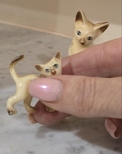 Vintage miniatur siamkatze - miniatur,
