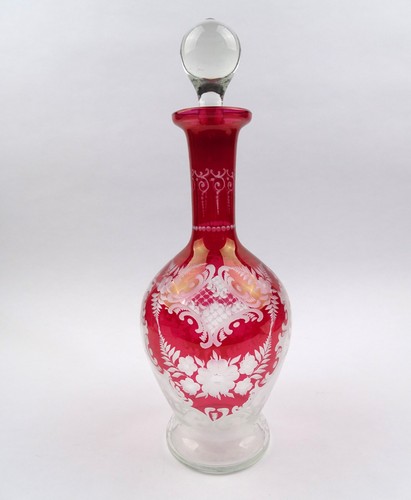 Karaffe rotgebeiztes glas - karaffe,