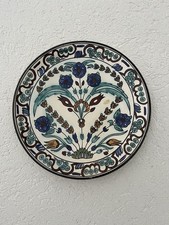 Wandteller Sammelteller Selten? Blumenmotiv Unterschrieben