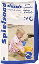 Hamann Spielsand gewaschen 25 kg Sack Kinderspielsand Sand für Sandkasten