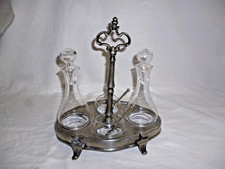 alte Menage Zinn Glasflakon