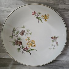 Großer Porzellan Teller--PMR Bavaria Jäger & Co-Obstteller-Blumen