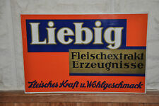 Altes Reklameschild 30erJ.Liebig Fleischextrakt Erzeugnisse,Deutsch Reichspatent