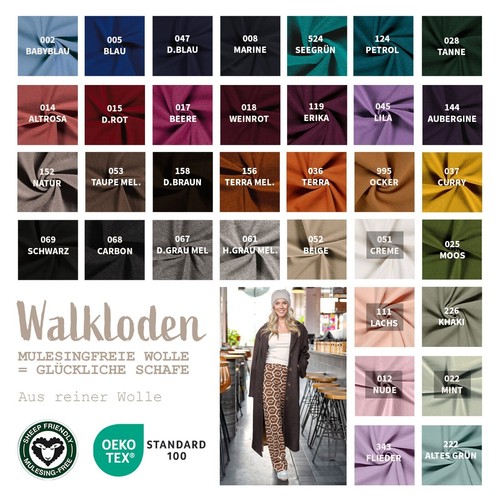 Walkloden meterware uni - meterware,